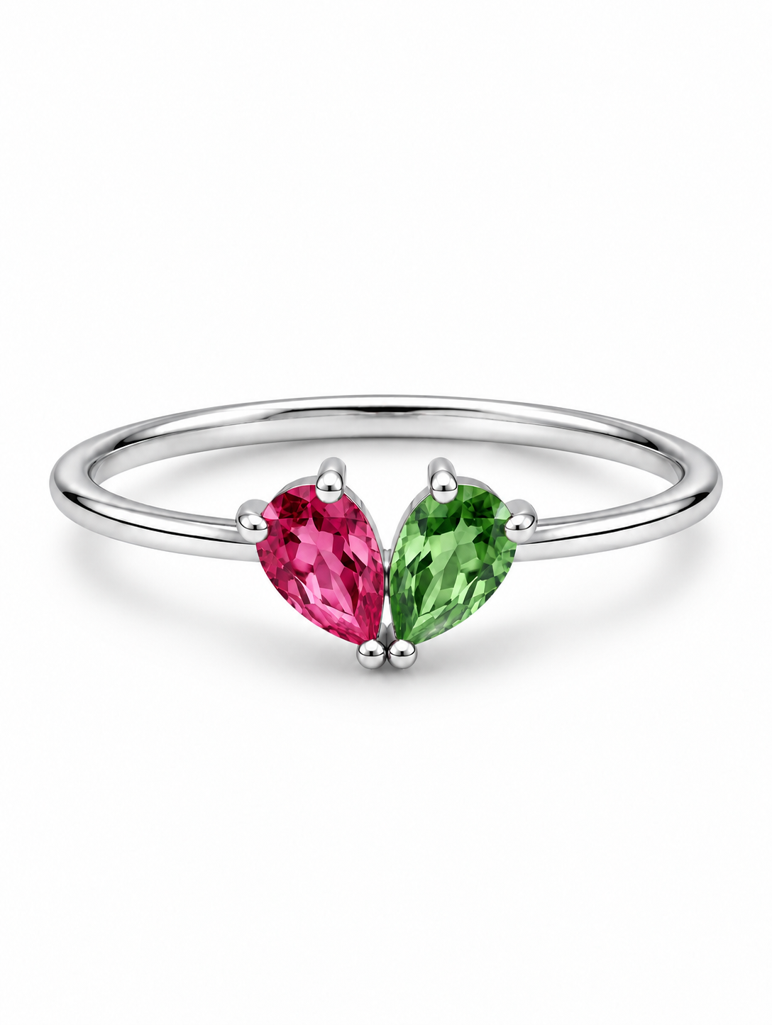Célia birthstone ring with two birthstones