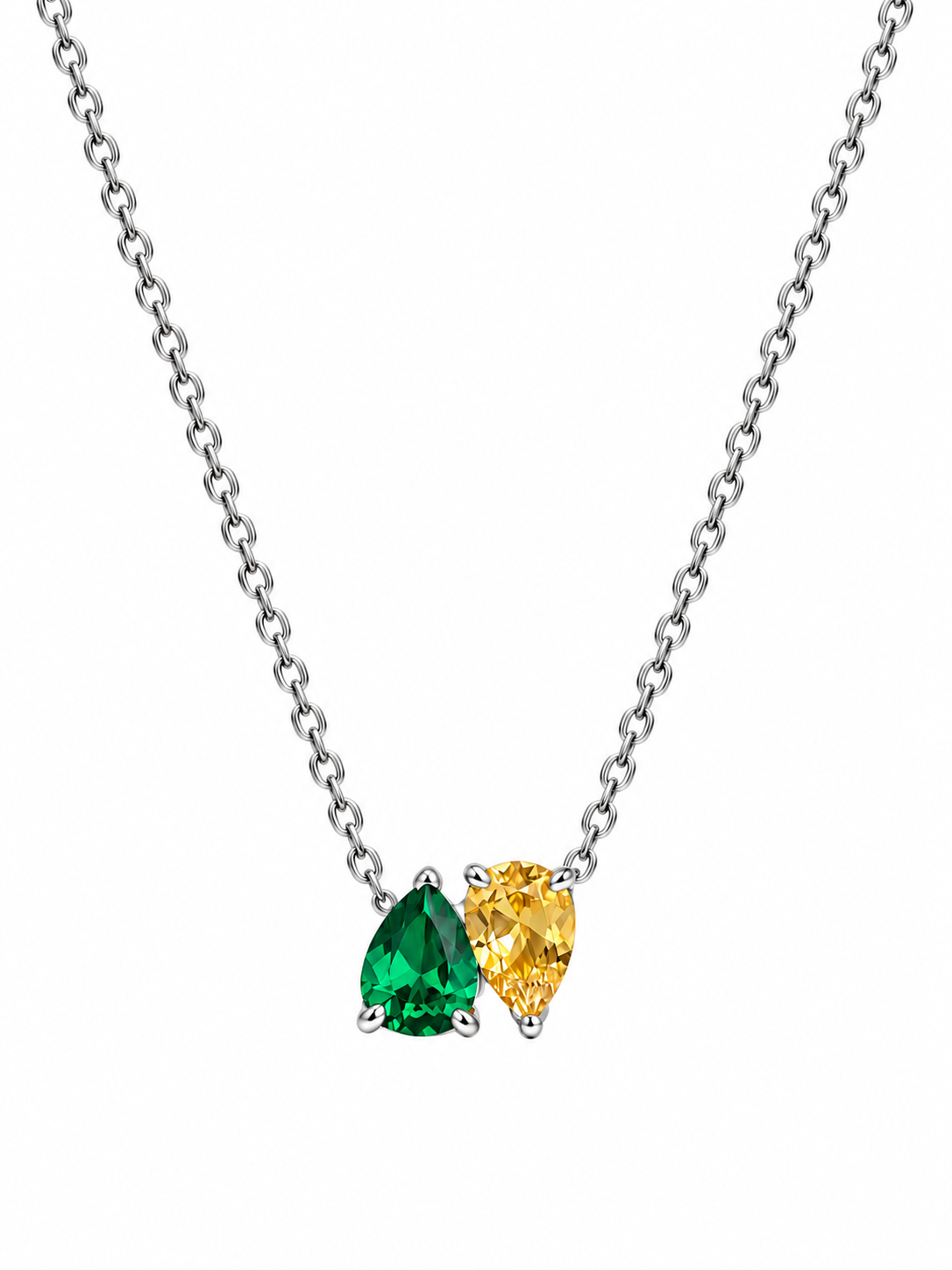 Naëlle birthstone necklace with two birthstones