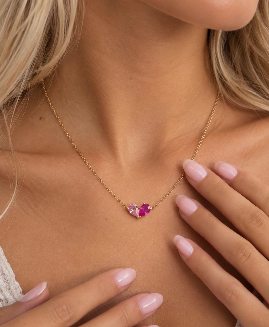 Élia birthstone necklace, personalised pendant necklace
