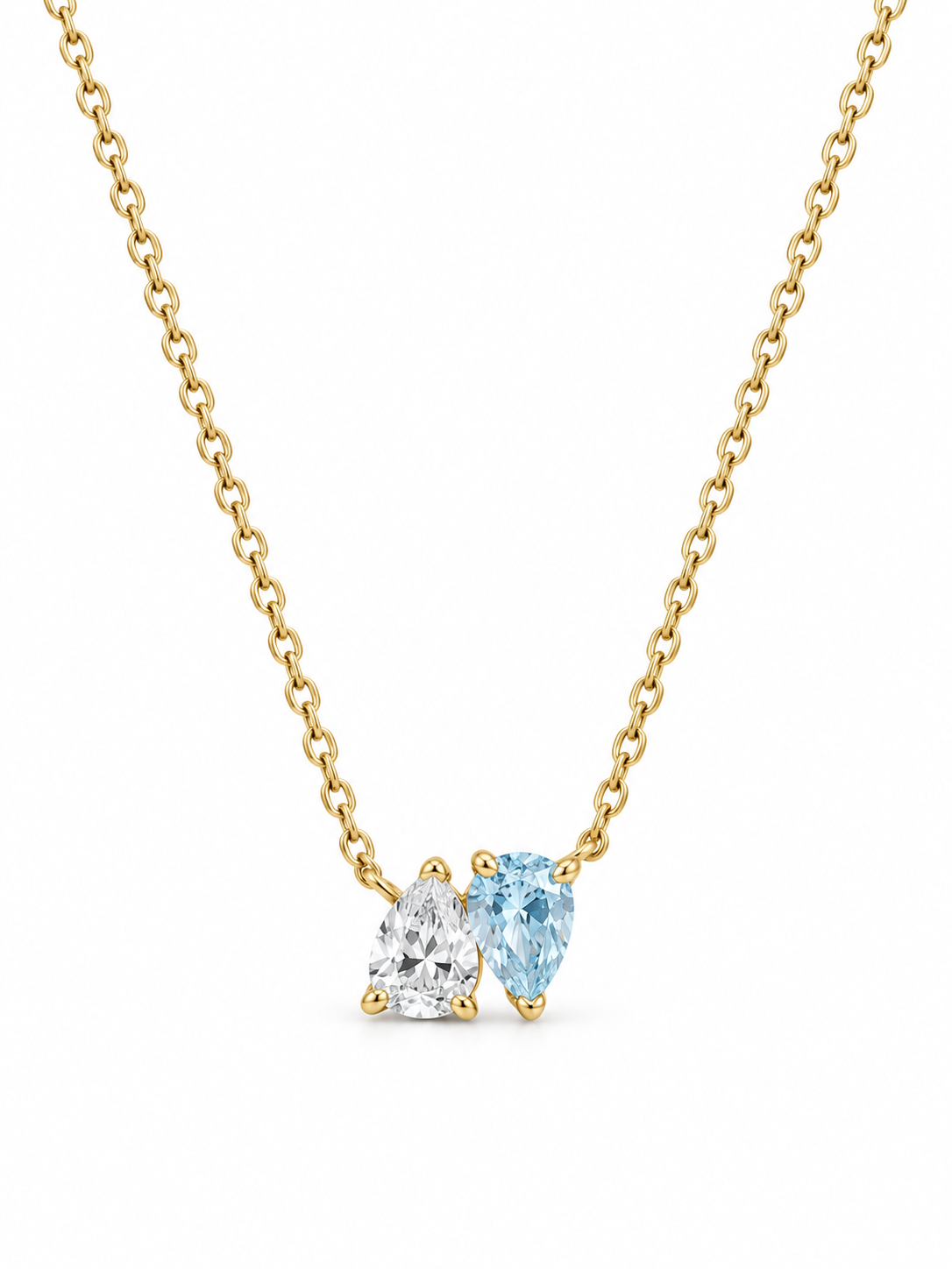 Naëlle birthstone necklace with two birthstones